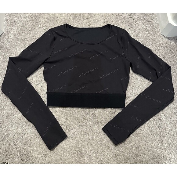 Lululemon Wunder Train Cropped Top Long Sleeve *Special Edition 6/8 Gym Workout - Picture 2 of 7